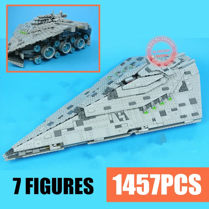 

New 1457PCS Starwars First Order Star Destroyer Fighter Fit Legoings Star Wars Building Blocks Bricks Toys for Boys Kid Birthday