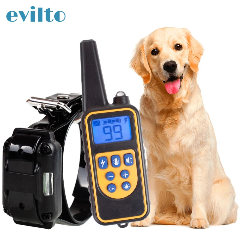 

800m Electric Dog Trainer Pet Remote Control Anti-barking Waterproof Rechargeable Dog Collar with LCD Display Vibration Sound