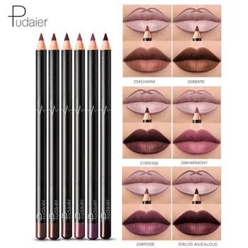 

Pudaier 6 Color/set Matte Lipliner Pencil Waterproof Lipsticks Long Lasting Nude Lip Liner Lip Makeup Pen Women Beauty Cosmetics