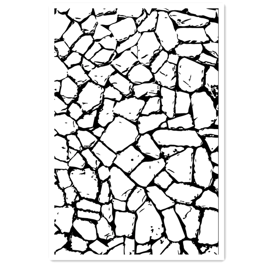 

PANFELOU 11*16cm Cataclastic rock Transparent Silicone Rubber Clear Stamps cartoon for Scrapbooking/DIY Christmas wedding album