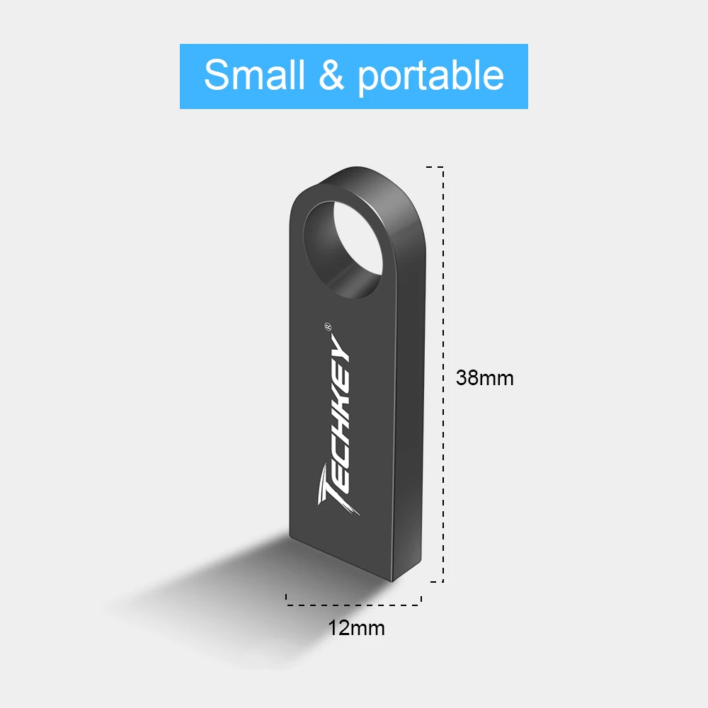 USB флеш накопитель Techkey металлическая Водонепроницаемая флешка на 32 ГБ 16 64 128
