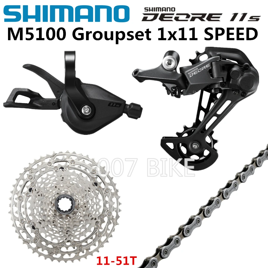 SHIMANO palanca cambio de marchas para bicicleta de montaña DEORE 1x11 velocidades, 11 42T, 11 51T, M5100|mountain groupset|rear groupset - AliExpress
