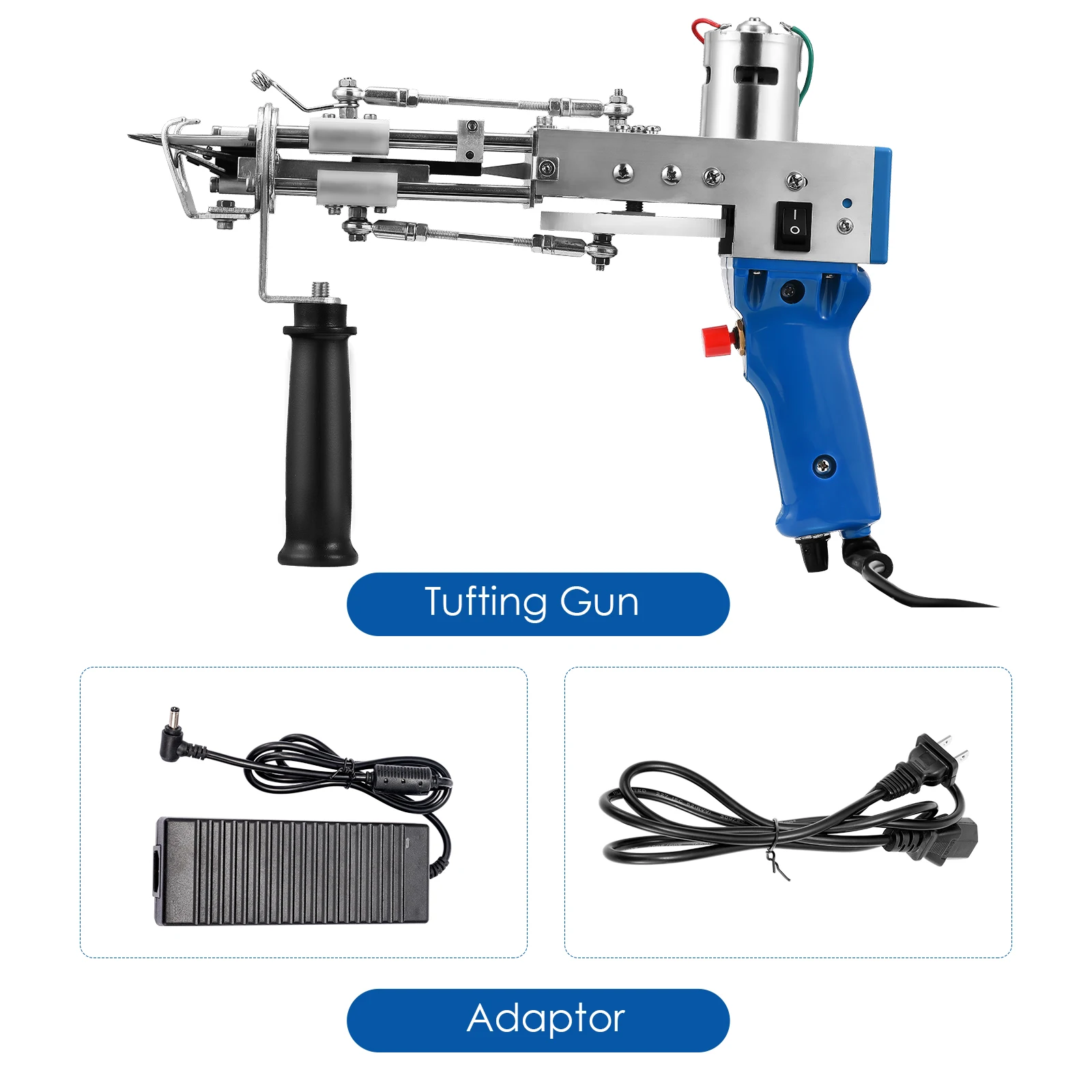 2 In 1 Tufting Gun Can Do Cut Pile And Loop Pile Electric Carpet Rug Guns, Carpet Weaving Knitting Machine With 5-40 Stitches resin heat gun Power Tools