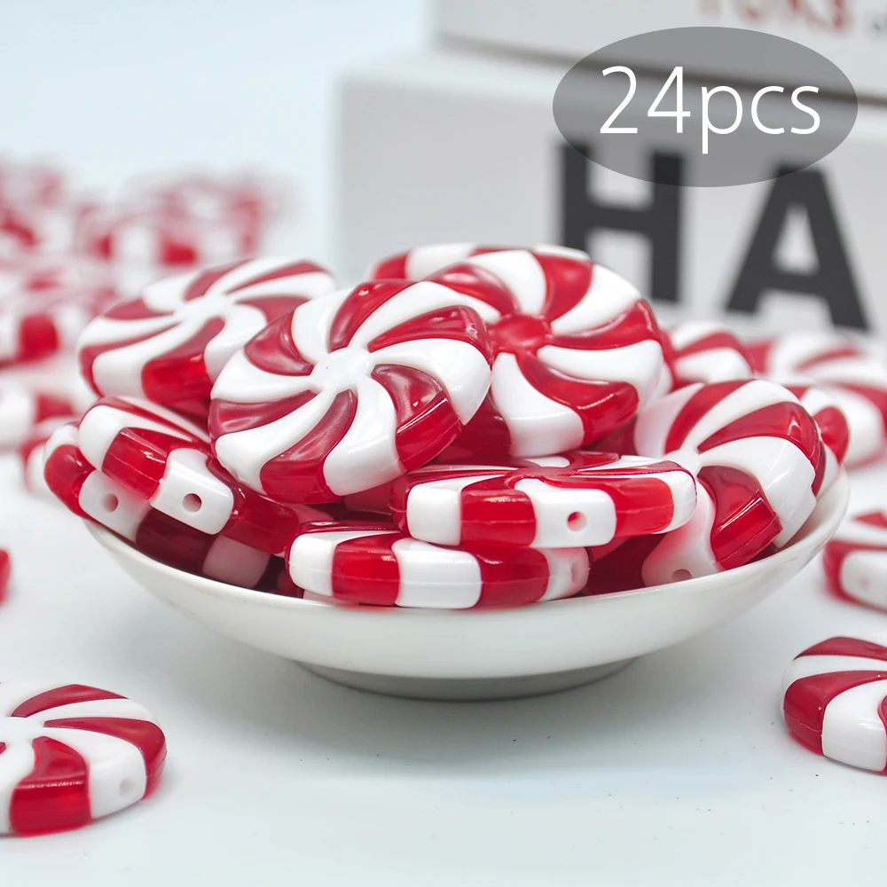 24 Handmade DIY kawaii colorful candy simulation food art supply decoration handicraft christmas tree decoration home decoration