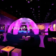 Гигантские 8 м надувные вечерние палатки с led для свадьбы, надувные палатки паука для украшения мероприятий