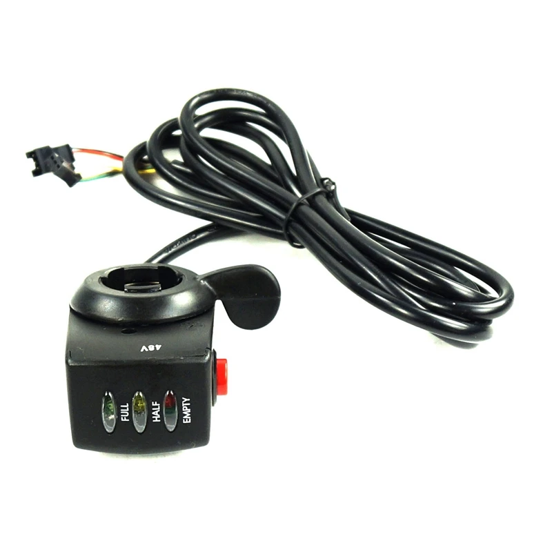 

E-Bike Thumb Throttle with LCD Display Electric Scooter Handlebar Black Thumb Throttle Grips Bicycle Accessories