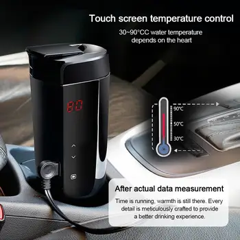 

Heating Cup Intelligent Car Electric Cup Constant Temperature Water Cup Adjust Temperature Car Kettle 12V Boiling Water Kettle
