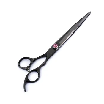 

8.0 inch high quality black High grade Professional Pet Grooming dog Scissors cutting straight shears haircut groomer