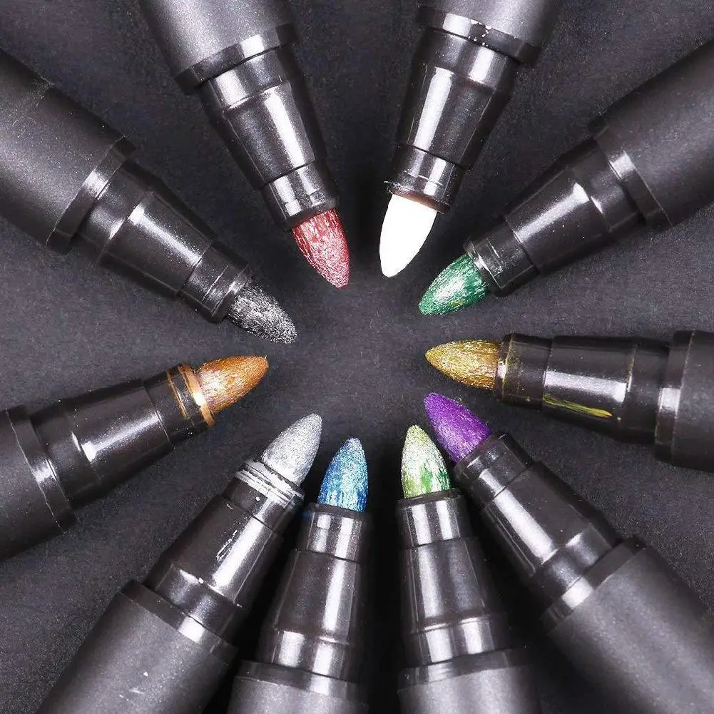 TWISTER.CK 10pcs Acrylic Painting Pen Water-based Paint Pencil DIY Drawing Photo Album Writing Fine Point Tip Odorless Marker