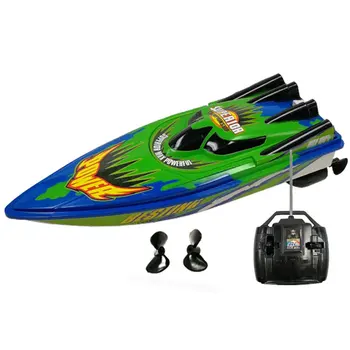 

2.4G Speedboats High Speed 4 channels RC Boats Plastic Electric Remote Control Speed Boat Twin Motor Kid Chirdren Toy