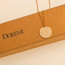 DOREMI индивидуальный кулон ожерелье с буквами для женщин Девушка Пользовательские Ювелирные изделия пользовательское имя ожерелье s дети персонализированные Золотая цепь
