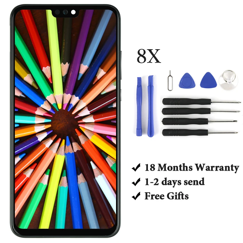 Класс для 8X MAX ЖК дисплей телефон с сенсорным экраном в сборе замена LCD|6 lcd display|6
