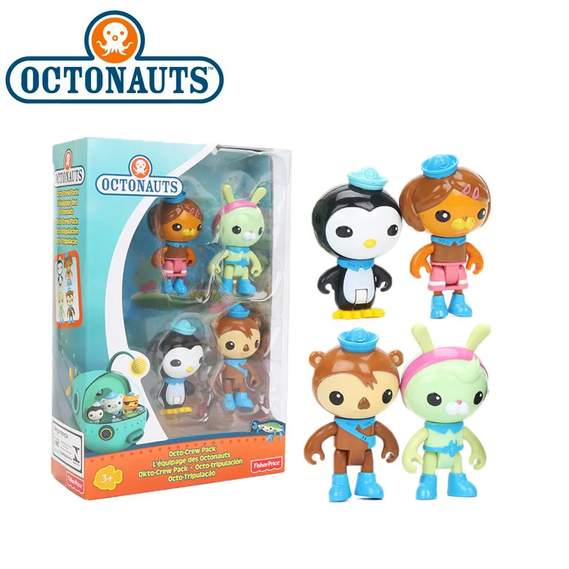 4 шт./компл. 7 см Octonauts Crew Pack песо Shellington Tweak Dashi PVC Набор фигурок капитан Barnacles модель