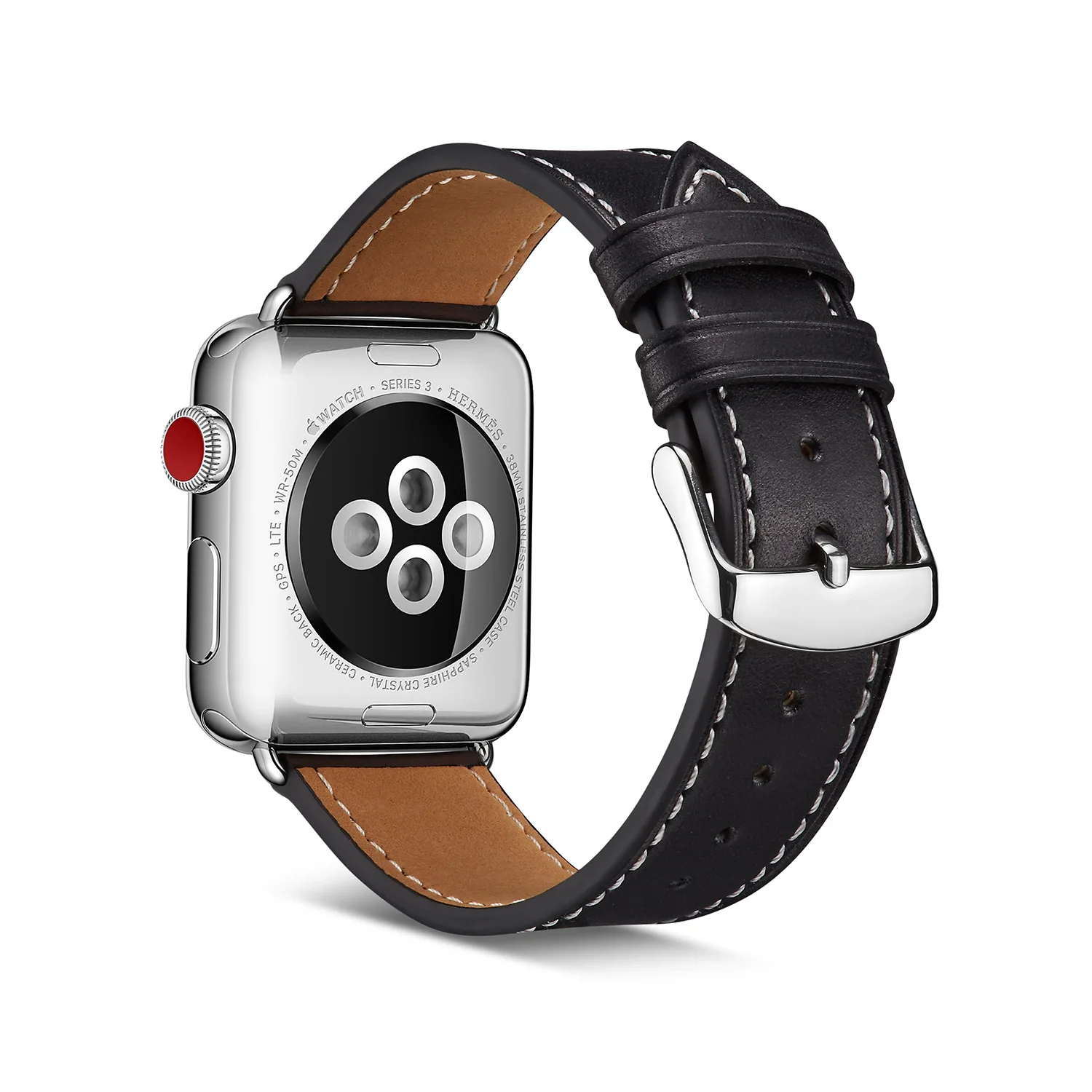 Кожаный ремешок унисекс для apple watch 4 44 мм 40 мм 42 мм 38 мм ремешок для iWatch 3 2 1 разноцветный браслет ремень для apple watch ремешок