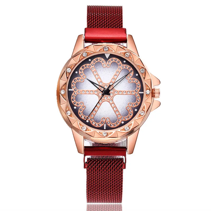 

2019 Watch Trend of Fashion Creative-Magnetite Watch Diamond Set Fortunes WOMEN'S Quartz Watch Currently Available