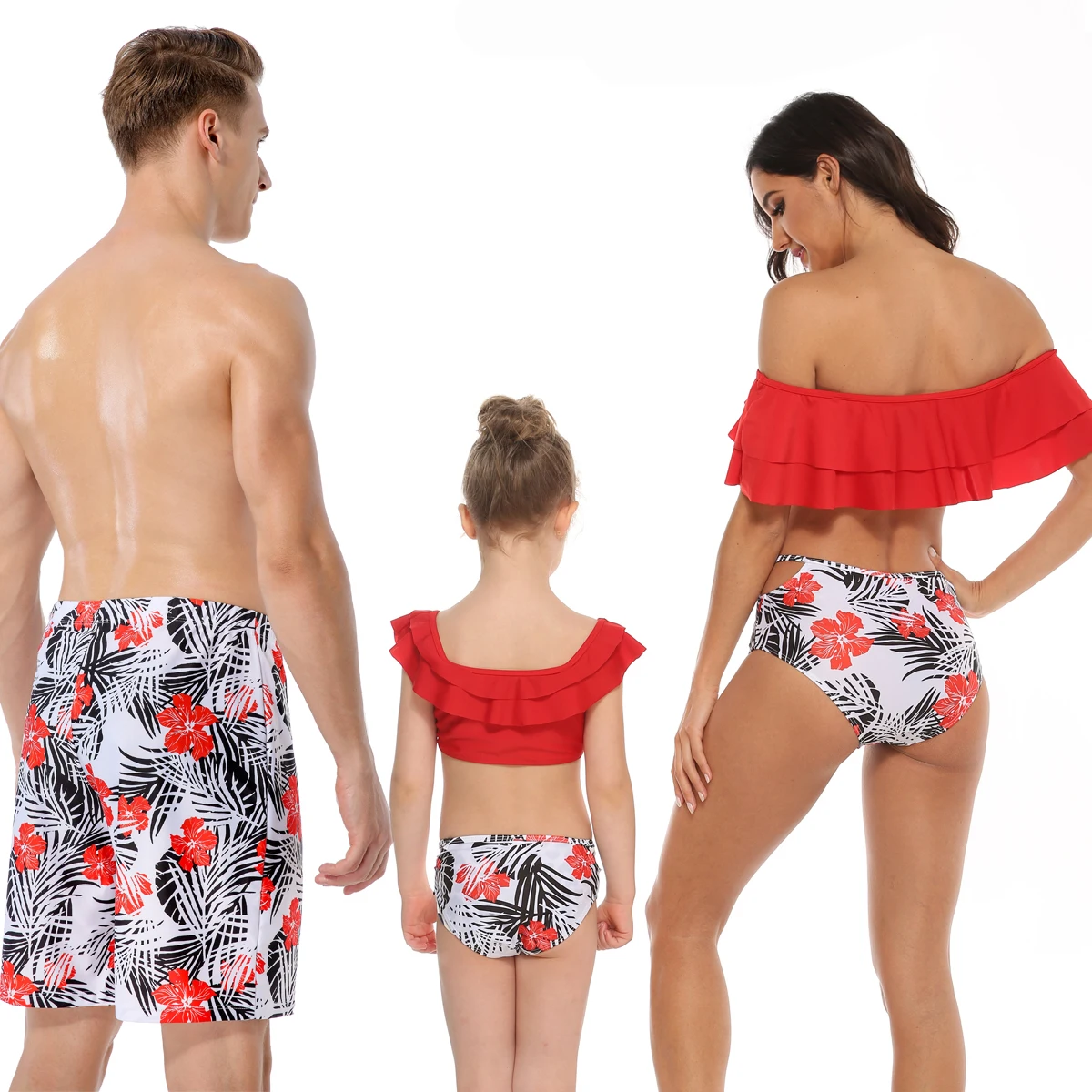 Family Look Leaf Ванна Подходит Mother Daughter Matching Купальник мамочку и Me Купальники Одежда