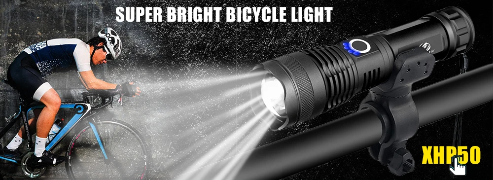 Perfect Powerful LED Bicycle light Waterproof 5 lighting modes bike light Suitable for Night riding Powered by 18650 battery 0