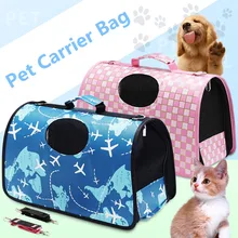 Портативный Оксфорд сумки для животных переноска для собак Складная уличная переноска для поездок сумки для маленький щенок кошки рюкзак сумка принадлежности для домашних животных