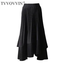 TVVOVVIN Необычные юбки для женщин, сплошной цвет, дикие женские юбки, повседневные новые, эластичная талия, европейская юбка для женщин C288