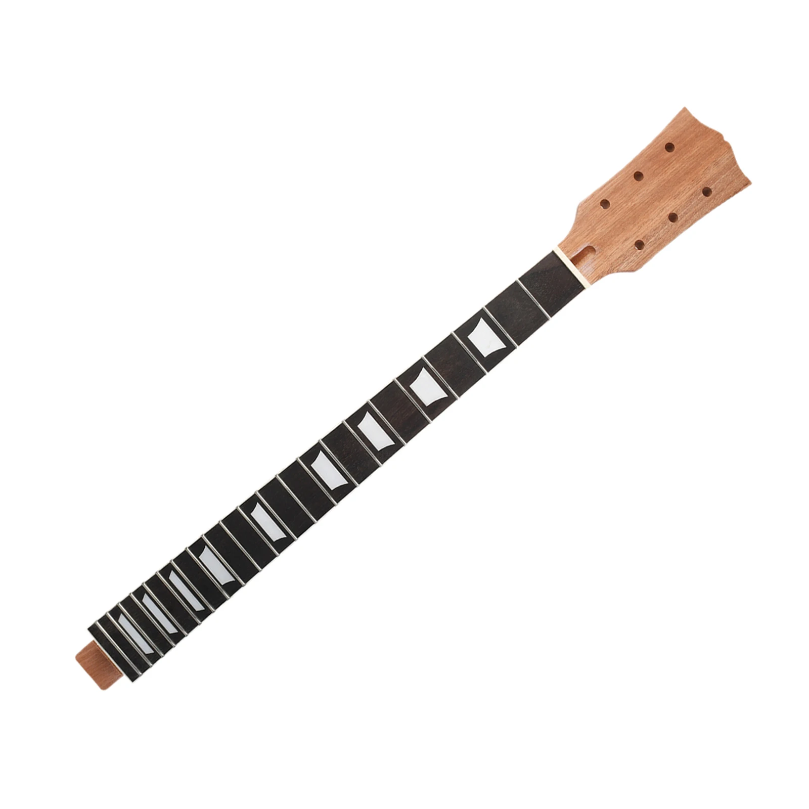 

Electric Guitar Neck Maple Rosewood Solid Black Finish For Replacement 22 Fret (Black with trapezoid inlays)