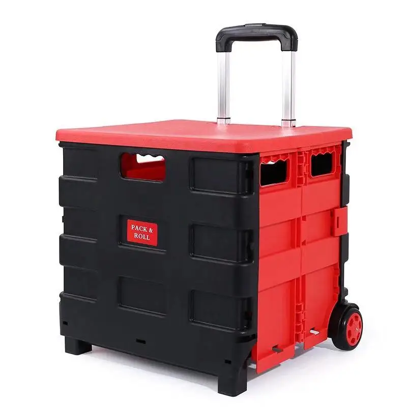 

Plastic Folding Car Trunk Storage Box Storage Box Multifunction Container Finishing Case Truck Trunk Shopping Cart