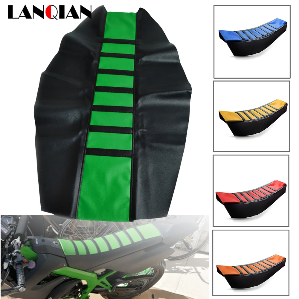 

Motorcycle Seat Cover dirtbike Rubber Striped Soft seat cover For Kawasaki KX KLX KFX KDX 65 80 85 125 250 250F 450F 450R 150S
