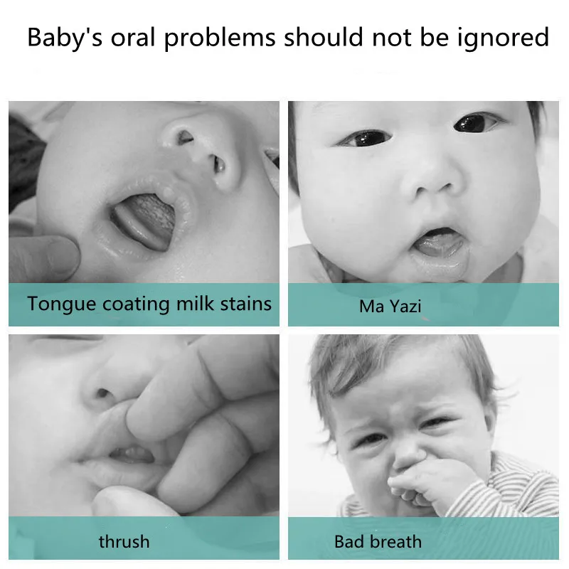 منظف فم الطفل، مهود أصابع الشاش، منظف لسان الطفل،...