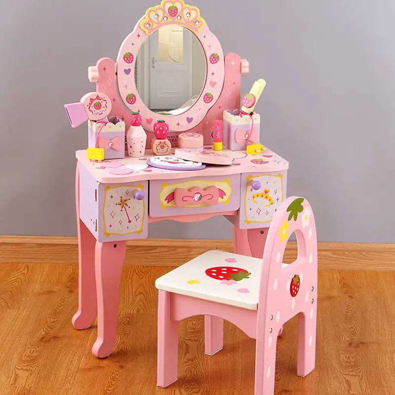 childrens pink dressing table