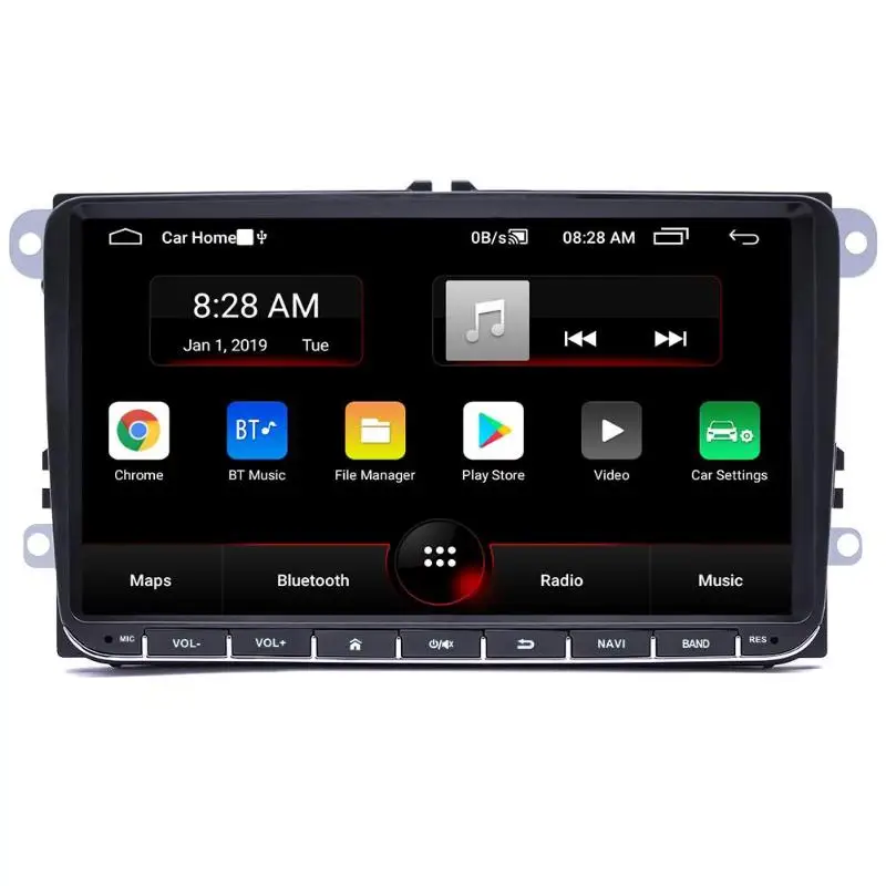 Автомагнитола с GPS навигацией 2 DIN Android 8 1 BT Wi Fi для VW USB автомагнитола