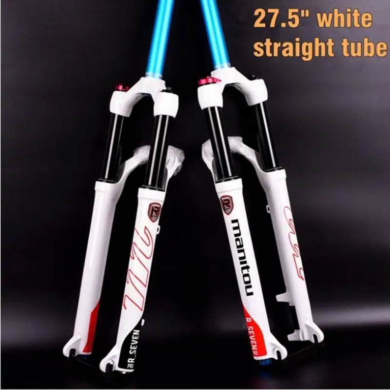 Велосипедная вилка Manitou R7 PRO 26 27,5 дюймов для горного велосипеда MTB, Велосипедная вилка, матовая черная подвеска,, высокое качество - Цвет: 27.5 WT Straight