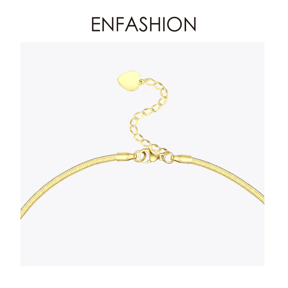 ENFASHION, ожерелье-чокер на цепочке с бантом для женщин, золотого цвета, из нержавеющей стали, милое ожерелье с розочками, s Femme, модное ювелирное изделие P193049
