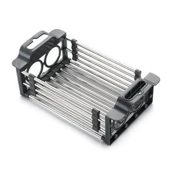 

Stainless Steel Retractable Kitchen Sink Rack Fruit And Vegetable Basket Dishes Tray Storage Retractable Drain Rack WWO6