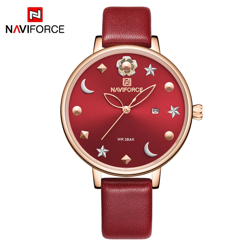 RGR Роскошный бренд NAVIFORCE, женские часы, водонепроницаемые, модные, креативные, луна, звезда, дизайн, женский браслет, наручные часы, Relogio Mujer - Цвет: RGR