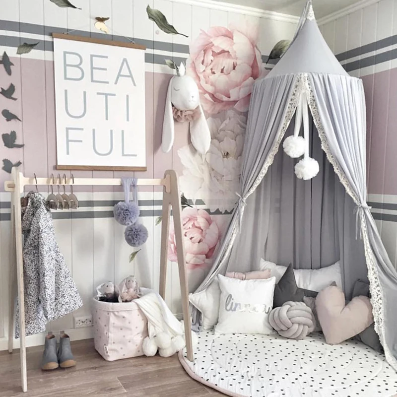 High 240cm Bed Canopy for Children FuliMall Cotton Baby Bed Decoration