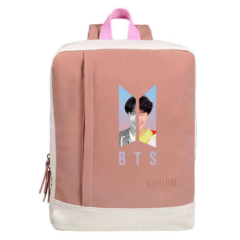

BTS School Bag BTS Celebrity Inspired Related Backpack Korean-style Fresh-Style Canvas Bag Men's And Women's Casual Bag