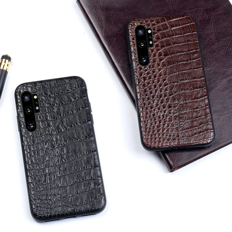

100% Original Crocodile Leather case For Samsung Galaxy note 10 plus Shockproof back cover For Samsung A50 a70 a60 s10 plus