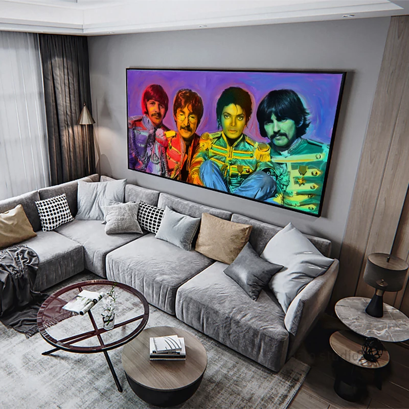 Wall Art известный Звезда Майкл Джексон Плакат Картина маслом Печать на холсте холст Современные настенные картины для Гостиная Куадрос