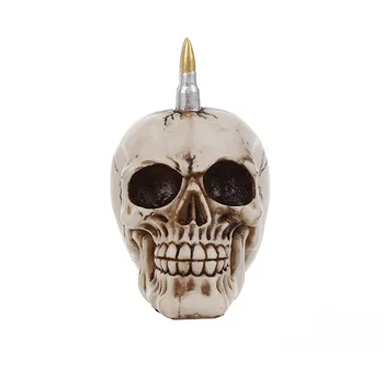 

Bullet Skull Crafts Personalized Decoration Fish Tank Decoration Resin Skull Head Halloween Aquarium Decoration