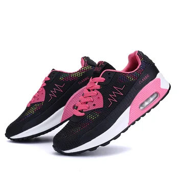 

Spring and autumn new mesh women's shoes fashion air cushion bottom female casual sports running students single shoe sneakers