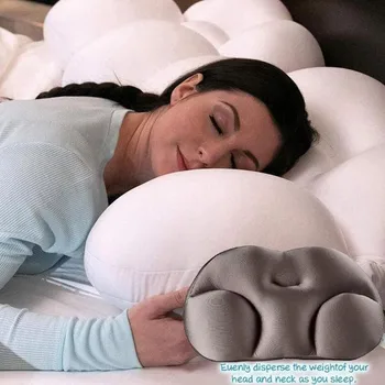 

Full Sleep Pillow Pillowcase Comfortable Auxiliary Pillow Cloud Pillow Multifunctional Egg Sleep Pillow Solid Color Home Textile