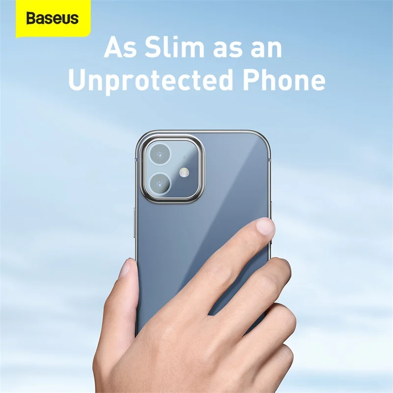 Baseus Plating Phone Case For iPhone 12 Pro 12 Mini Transparent Back Case For iPhone 12 Pro Max Soft TPU Case Cover Coque Shell