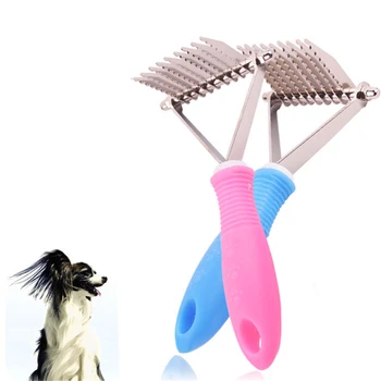 

Pet Rake Comb Cat Dog Detangler Fur Trimming Dematting Deshedding Brush Pets Hair Removal Combs Puppy Grooming Tools