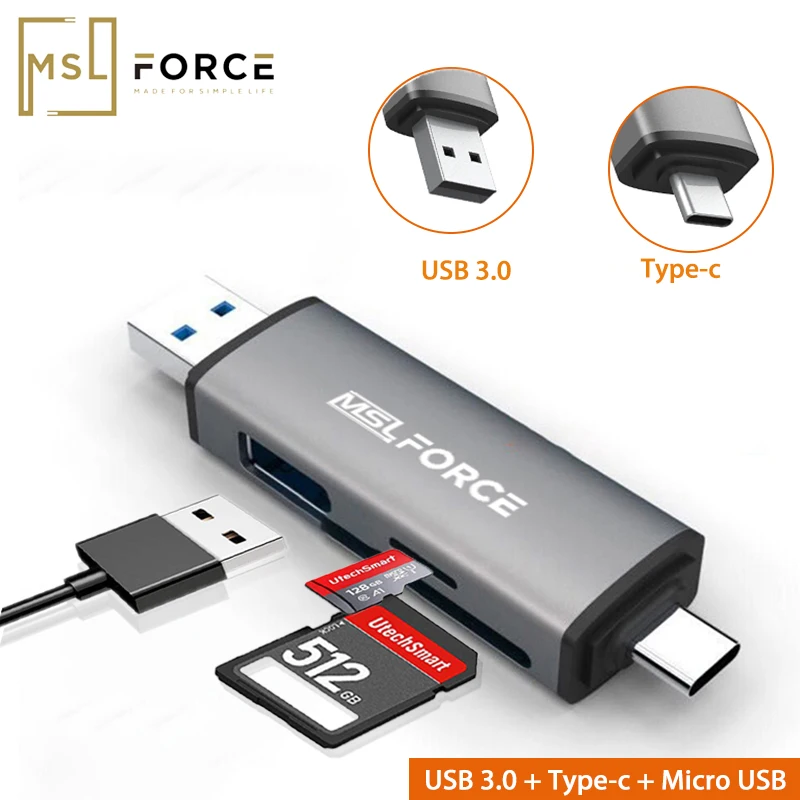 

Card Reader USB 3.0 Type C to SD Micro SD TF Adapter Accessories OTG Card reader Smart Memory SD Card Reader for Ipad pro