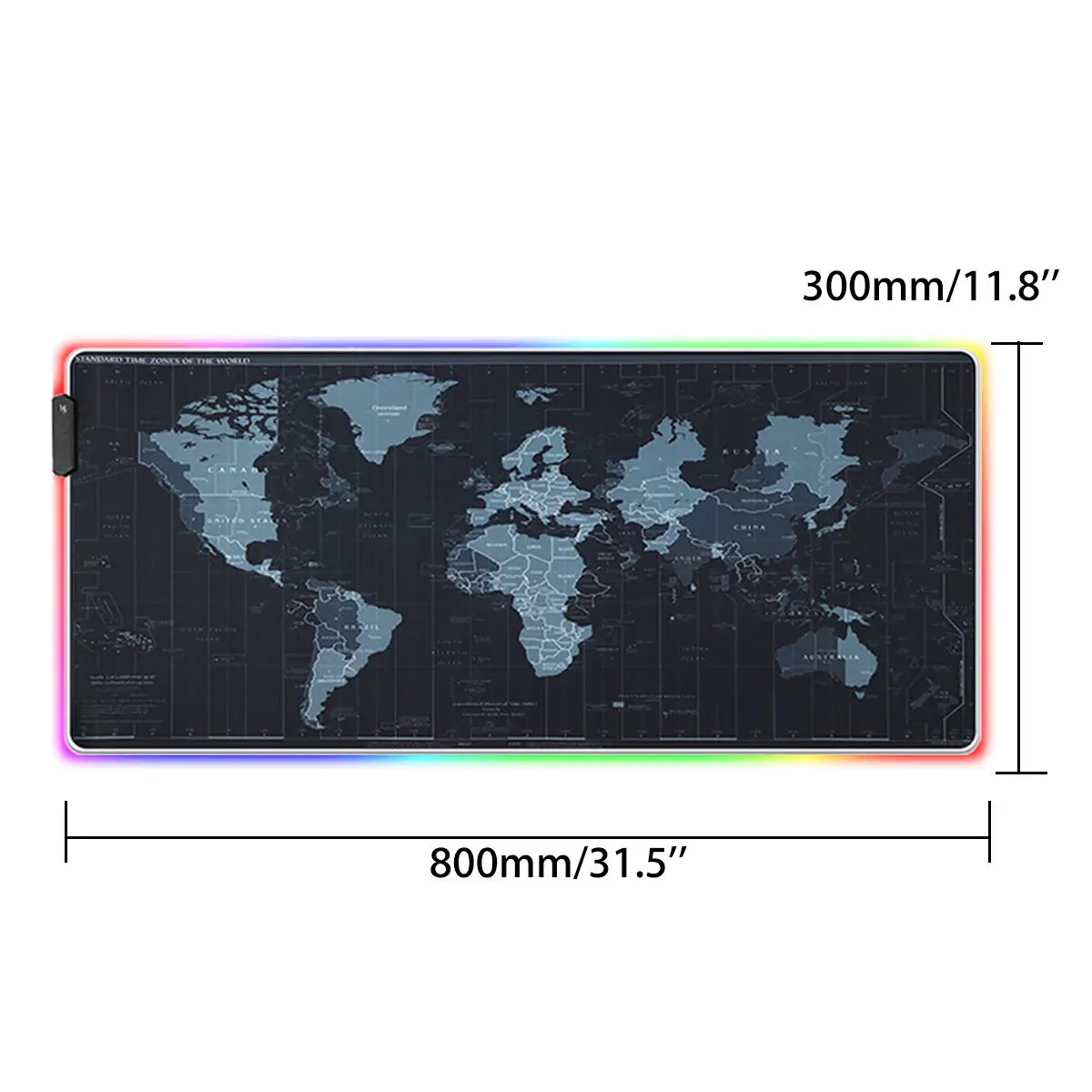 800x300x4mm Светодиодный игровой коврик для мыши RGB, большой игровой коврик для мыши, светодиодный usb-клавиатура, цветной Настольный коврик для мыши, коврик для ПК, ноутбука, рабочего стола - Цвет: 800x300x4mm