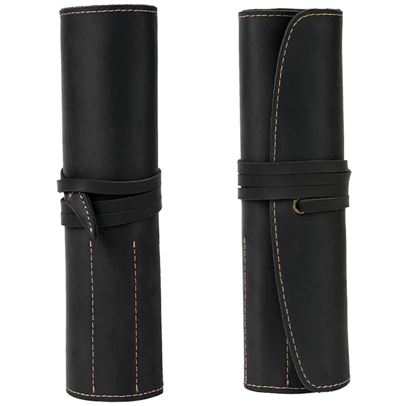 

Leather Pencil Case Pencil Holder Leather Fixed Bag Suitable for Students and Artists Pencil Bag School Office