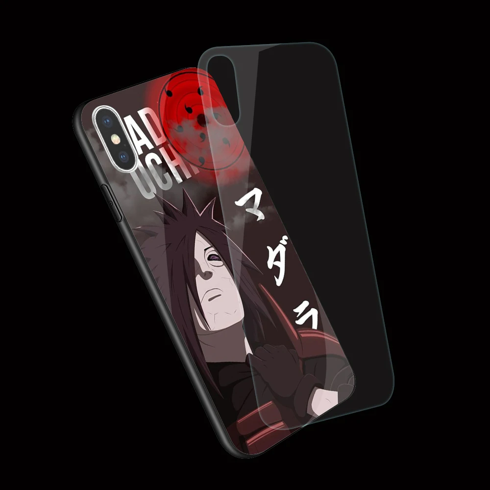 EWAU madara Uchiha Наруто закаленное стекло чехол для телефона iPhone 5 5S SE 6 6s 7 8 plus X XR XS 11 pro Max