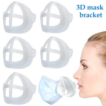 

3D Reusable Mouth Mask Support Holder Breathing Assist Help Mask Inner Cushion Bracket Food Grade Silicone Mask Holder 10Pcs/Set