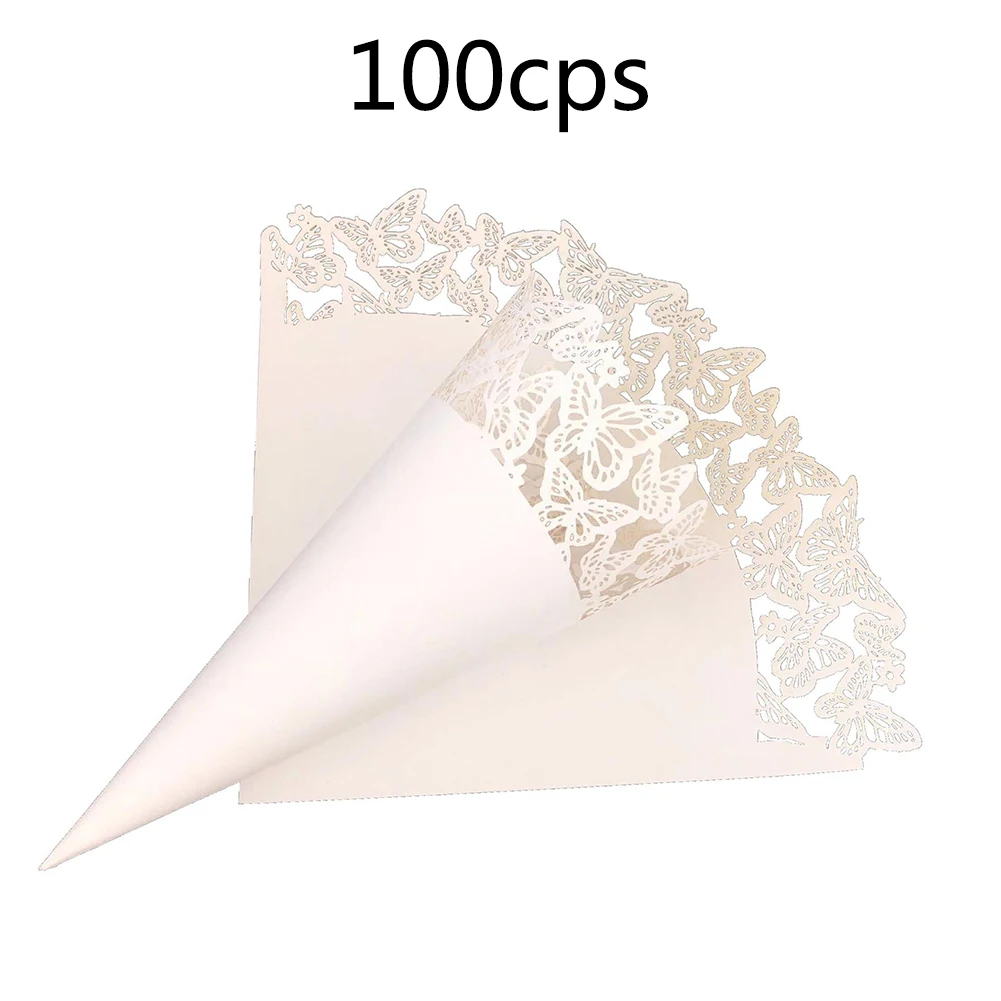 50/100 шт. Вечерние аксессуары для мероприятий DIY легкая бумага легко использовать конфетти конус Свадебный цилиндр с цветком домашний разброс цветы ремесла