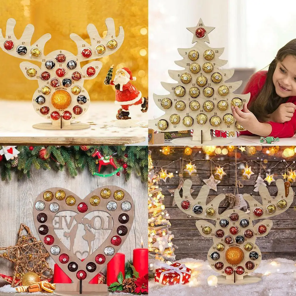 Деревянный календарь с надписью Merry Christmas домашний декор держатель 2022 года