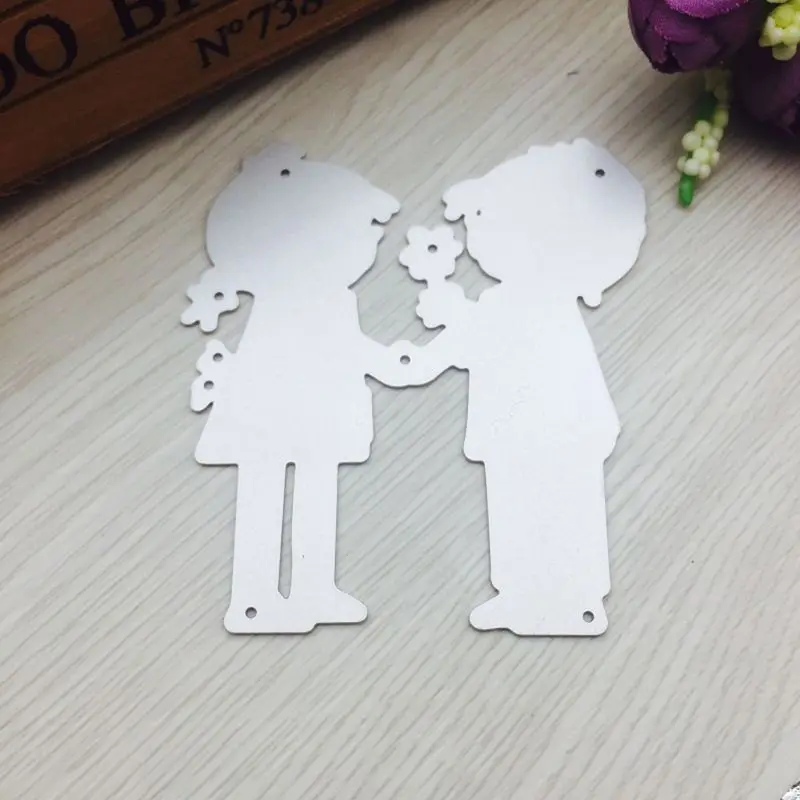 

Girl and Boy Metal Cutting Dies Stencil DIY Scrapbooking Album Stamp Paper Card Embossing Decor Craft